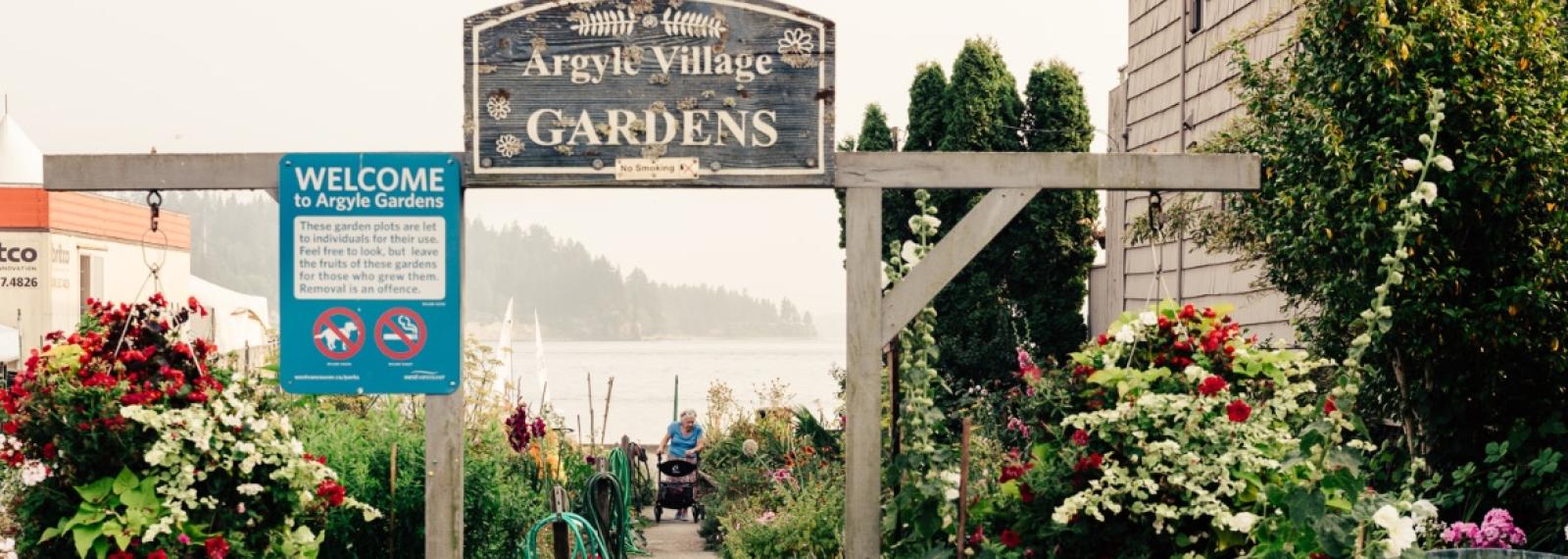 Entrance to public gardens